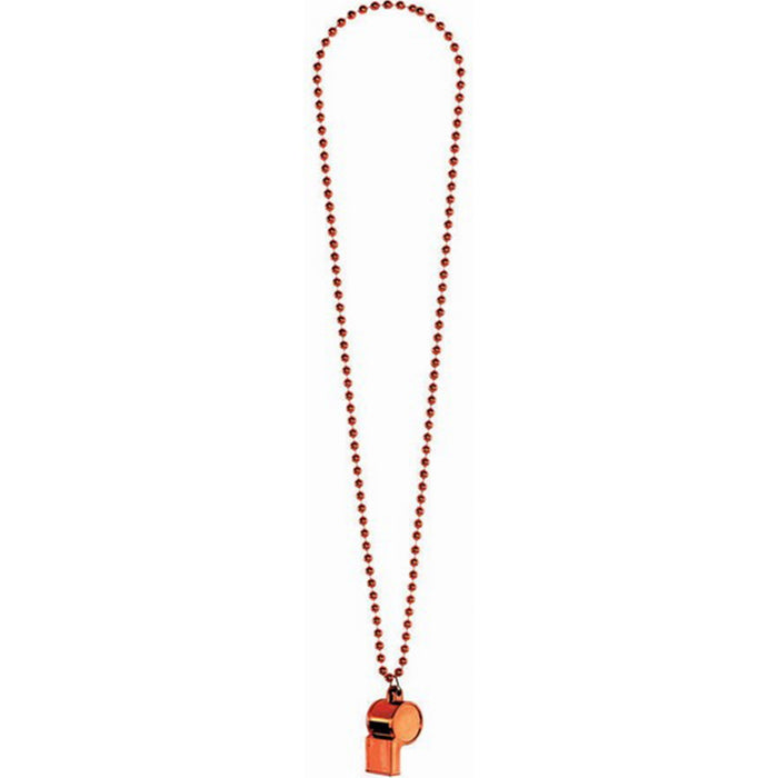 Orange Whistle Chain Necklace