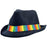 Rainbow Velour Fedora Hat