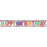 Rainbow Holographic Happy 100th Birthday Foil Banner 2.74m
