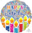 Happy Birthday With Candles Holographic Foil 43cm