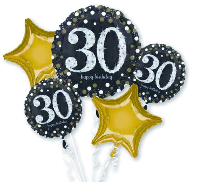 Foil BalloonBouquet Sparkling Birthday 30th