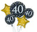 Foil BalloonBouquet Sparkling Birthday 40th