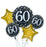 Foil Balloon Bouquet Sparkling Birthday 60th