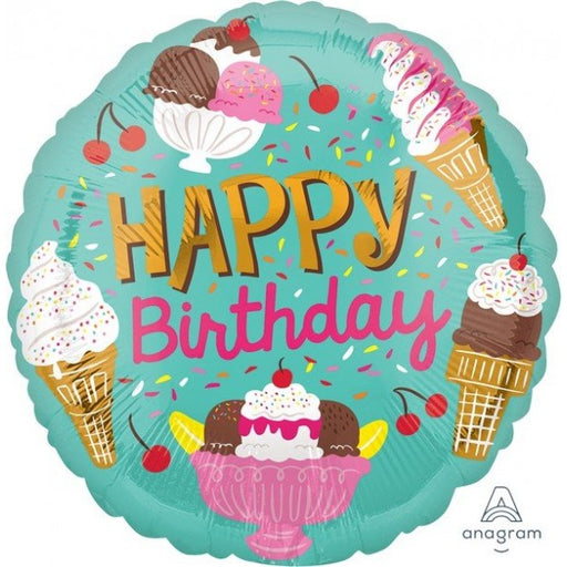 Icecream Happy Birthday Foil 45cm