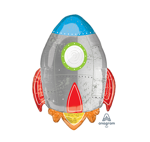 SuperShape Blast Off Birthday Rocketship 53cm x 73cm (21"x 29")