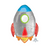 SuperShape Blast Off Birthday Rocketship 53cm x 73cm (21"x 29")