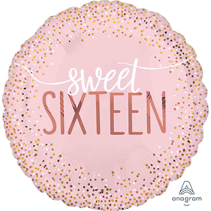 Sweet Sixteen Blush 43cm Foil Balloon