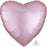 Heart Shape Foil Satin Luxe Pastel Pink 45cm
