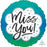 Miss You Teal/Blue Foil Balloon 43cm