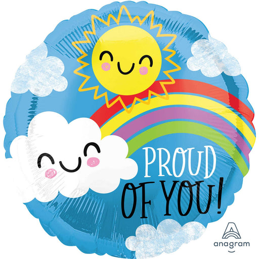 Foil Balloon 18" Proud of You Happy Sun & Cloud