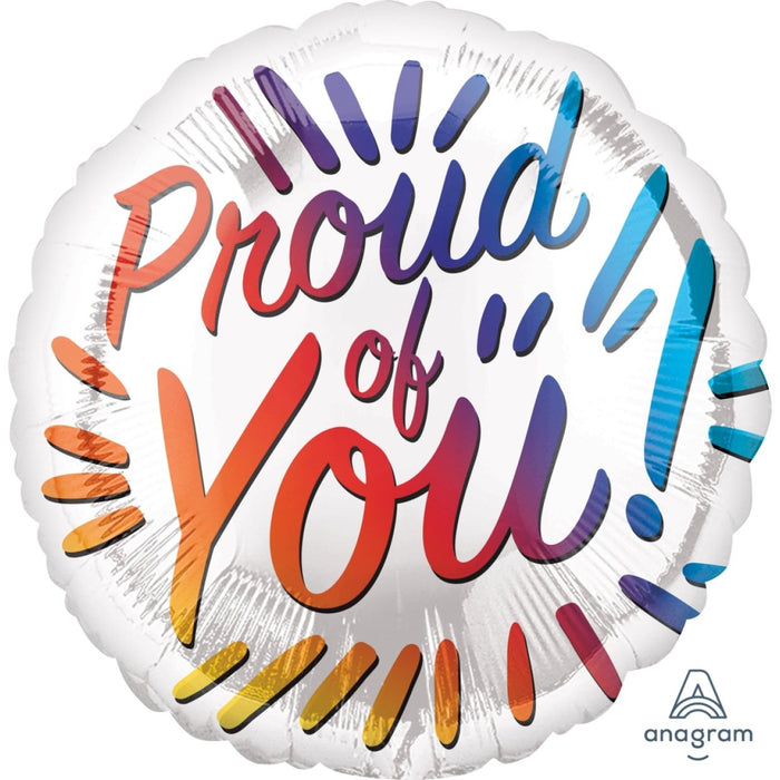 18 Inch  Proud of You Rainbow Letters Foil Balloon