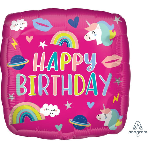 Unicorn Happy Birthday Foil 45cm