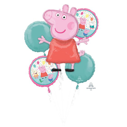 Foil Balloon Bouquet Pepa Pig  Set Of 5