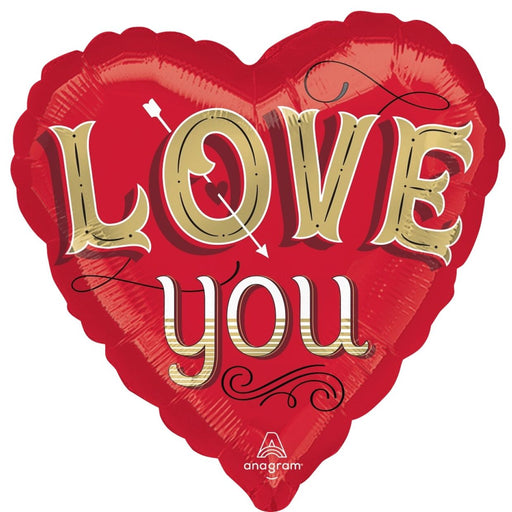 Love You Valentines Day  Foil 17" (43cm)