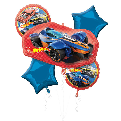 Foil Balloon Bouquet Kit Hot Wheels 5 Foil Balloons
