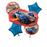 Foil Balloon Bouquet Kit Hot Wheels 5 Foil Balloons