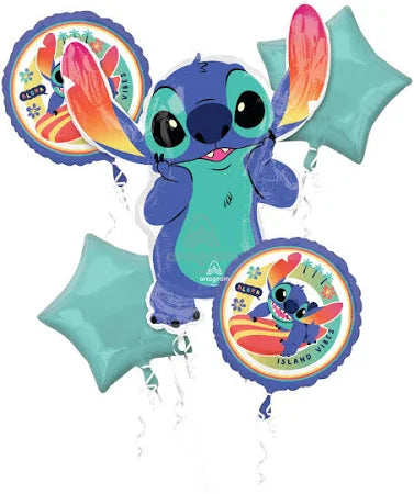 Foil Balloon Bouquet Kit Stitch 5 Foil Balloons