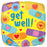 Get Well Foil Balloon 43cm With Colourful Hearts