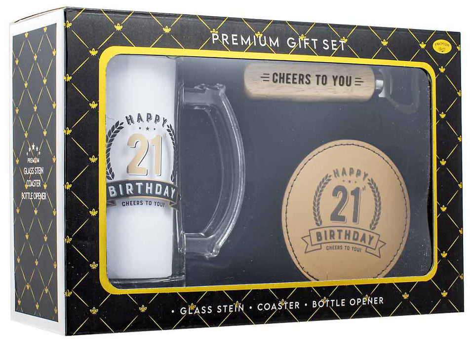 Happy 21st Birthday 3 Pc Gift Set