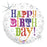 18" Foil Balloon Happy Birthday White