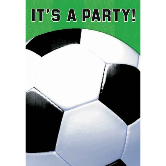 Soccer Fan Folded Invites — Red Fox Party Supplies