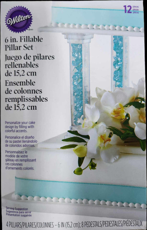 Wilton 6'' Fillable Pillar Set 12 Pieces