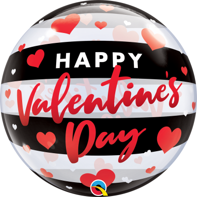 Bubble 56cm (22") Valentine's Black Stripes