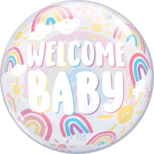 Welcome Baby Boho Rainbows Bubble 22''/56cm