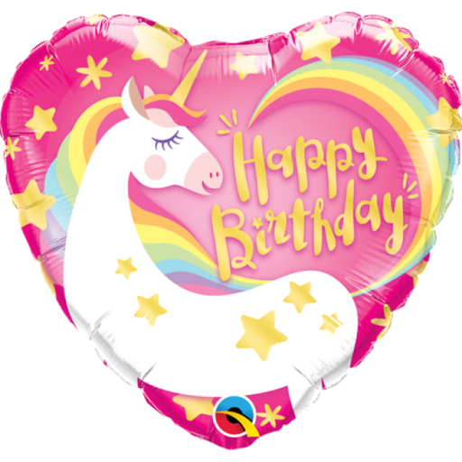 Foil Magical Unicorn Happy Birthday 45cm (18")