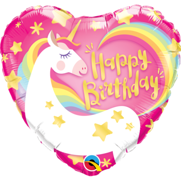 Foil Magical Unicorn Happy Birthday 45cm (18")