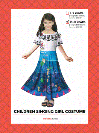 Children's Singing Girl Costume