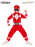 Power Rangers Red Child Costume 6 - 8 Years