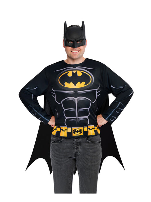 Batman Adult Top, Cape And Mask