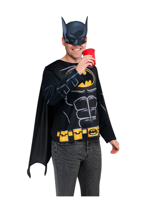 Batman Adult Top, Cape And Mask
