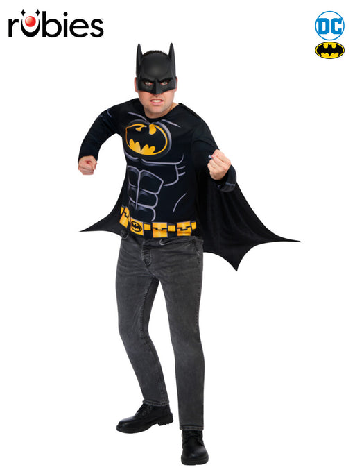 Batman Adult Top, Cape And Mask