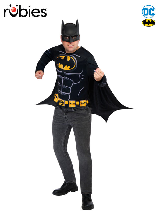 Batman Adult Top, Cape And Mask