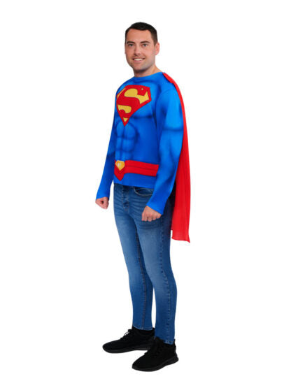 Superman Adult Costume Top And Cape - Medium/Large