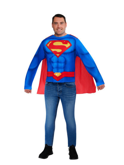 Superman Adult Costume Top And Cape - Medium/Large