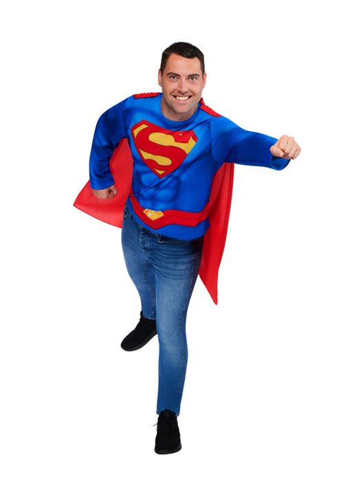 Superman Adult Costume Top And Cape - Medium/Large