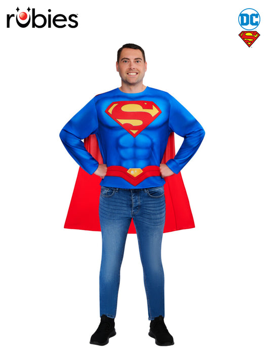 Superman Adult Costume Top And Cape - Medium/Large