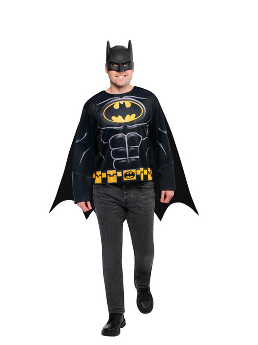 Batman Adult Top, Cape And Mask