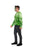 Hulk Adult Costume Top M/L - side view showing full length printed sleeves and Hulk mask with elastic strap