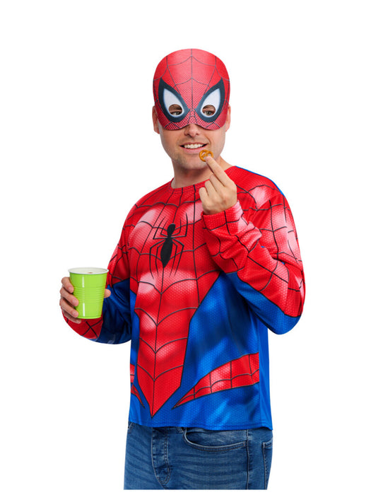 Spider-Man Costume Top & Mask Adult Size M-L