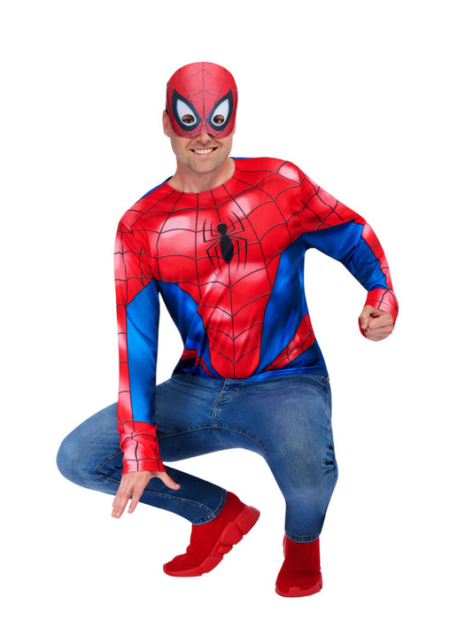 Spider-Man Costume Top & Mask Adult Size M-L