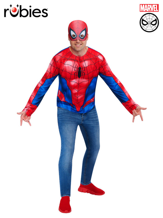 Spider-Man Costume Top & Mask Adult Size M-L