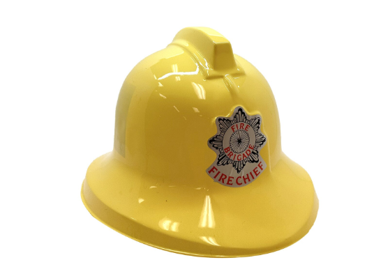 Yellow Fire Chief Plastic Helmet