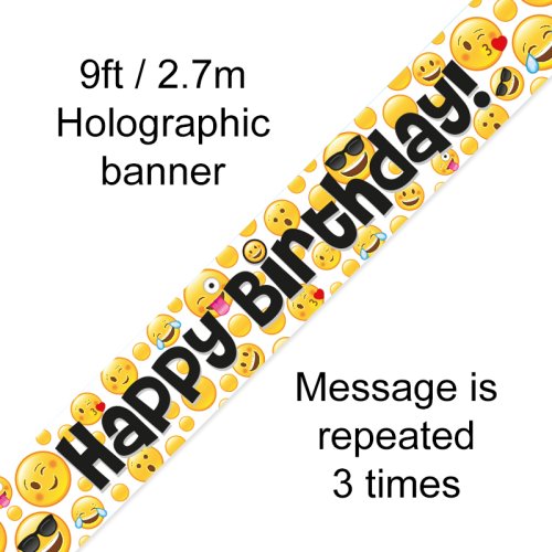 Happy Birthday Emoji Banner 2.7m