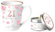 21st Gift Set Coffee Mug & Candle With Pink Hearts