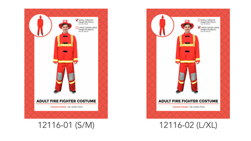 Fireman Adult Costume Large/XLarge