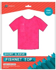 Fishnet Top (Short Sleeve) Hot Pink